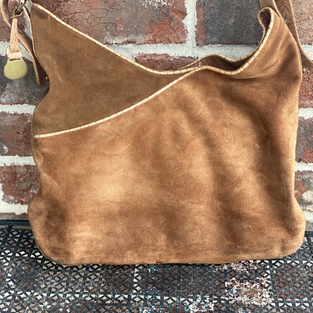 Brahmin Brown Suede Hobo Bag